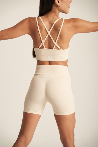 CROSSED BACK SPORTS BRA